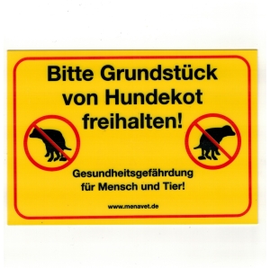 Warnschild-Hundekot