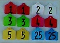 Bild 1 von Prima-Flex-Ohrmarken Gr.1 geprägt  / (Farbe:) gelb / (Nummerierung) weiß 76-100