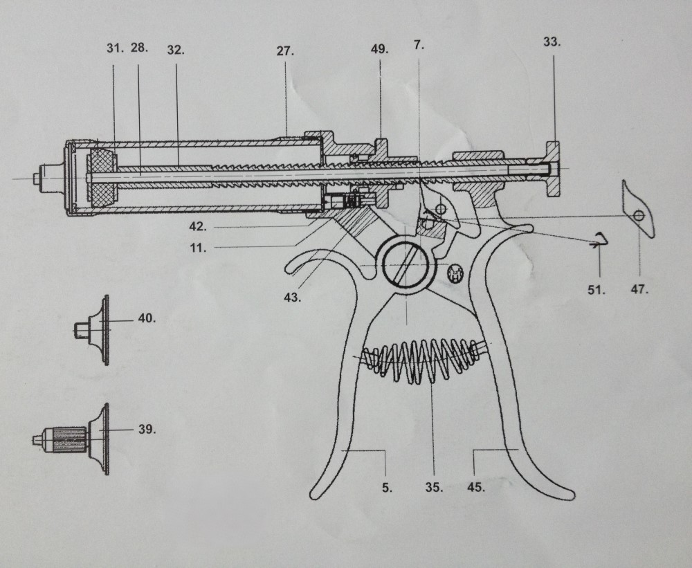 Bild 1 von Roux Revolverspritze Ersatzteile  / (Ersatzteile:) Abb. 39  Vorderteil Luer-Lock für 30 + 50ml